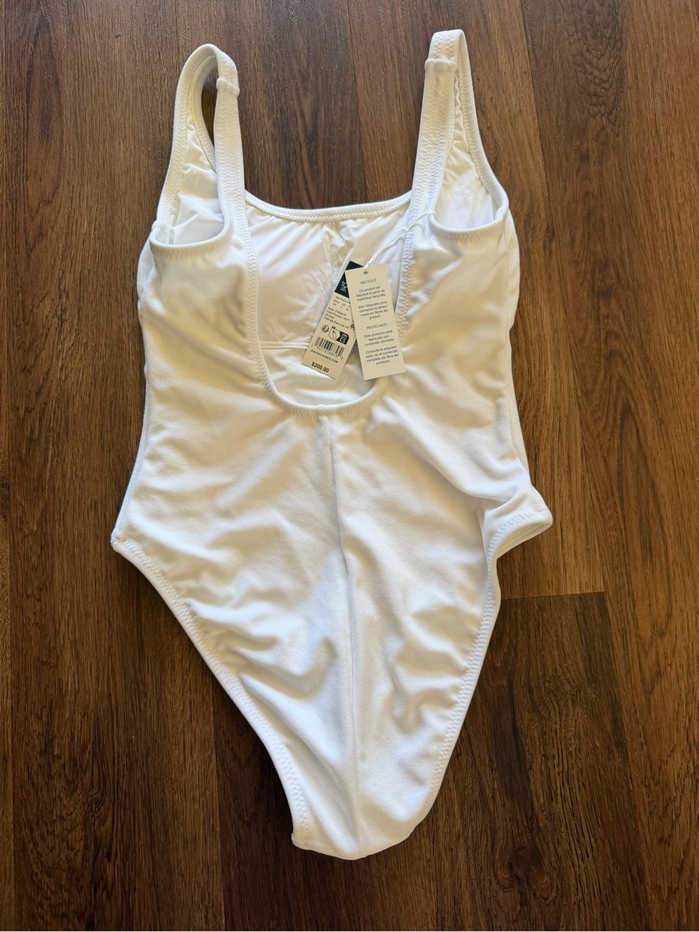 New Polo Ralph Lauren Polo Bear Scoop Neck Terry One Piece Swimsuit - Picture 5 of 5
